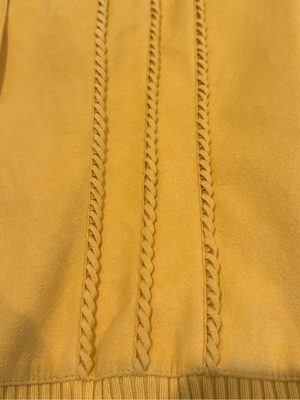 Vintage 80s Bullocks Wilshire cardigan 100% wool yellow knit collar size 34 S-M - Picture 6 of 16